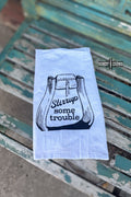The Stirrup Some Trouble Tea Towel