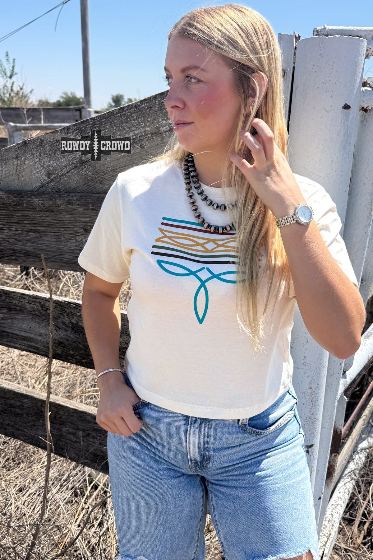 The Bonfire Boot Stitch Boxy Tee