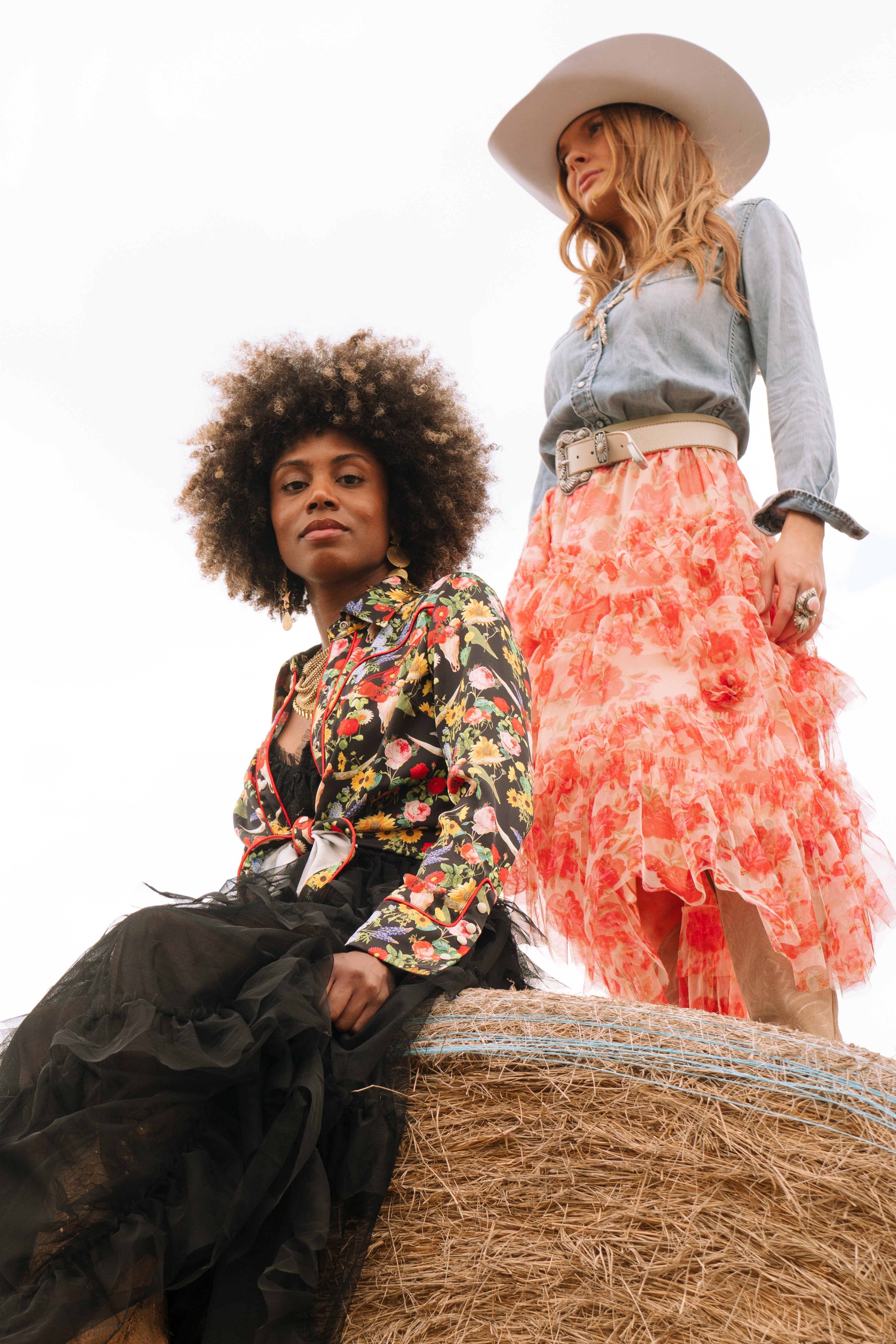 The Floral Black Button Up
