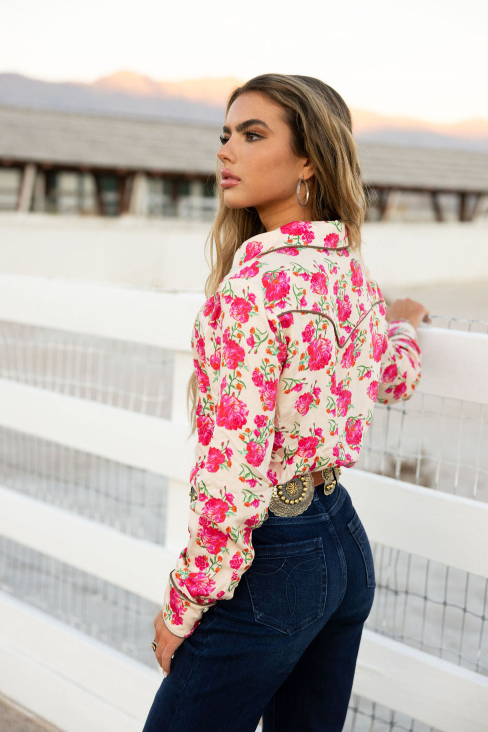 The Wild Rose Button Up