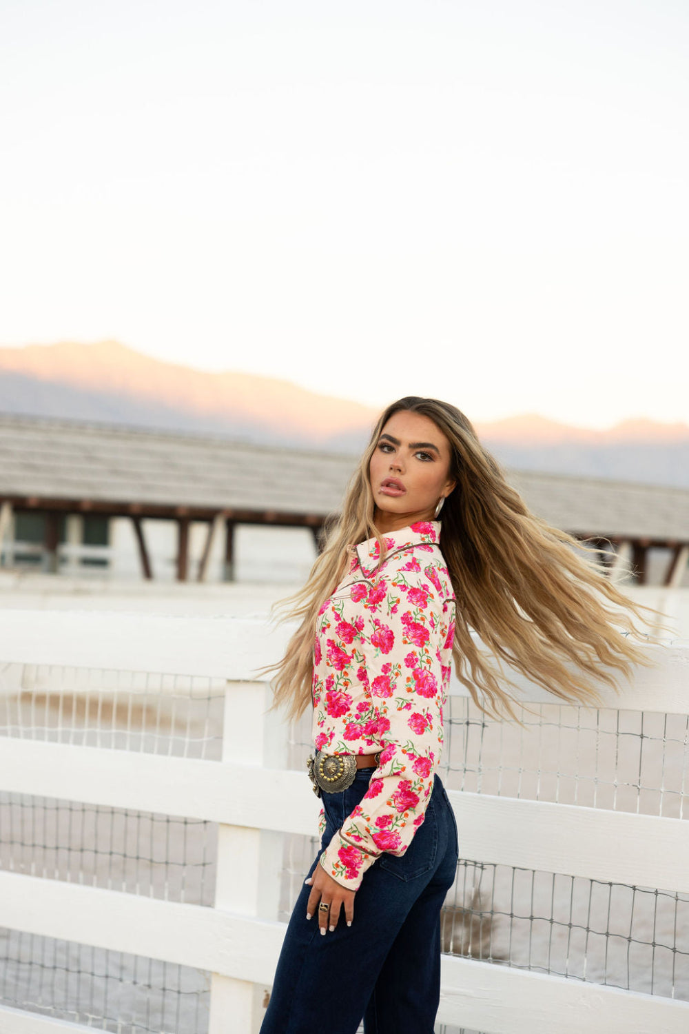 The Wild Rose Button Up