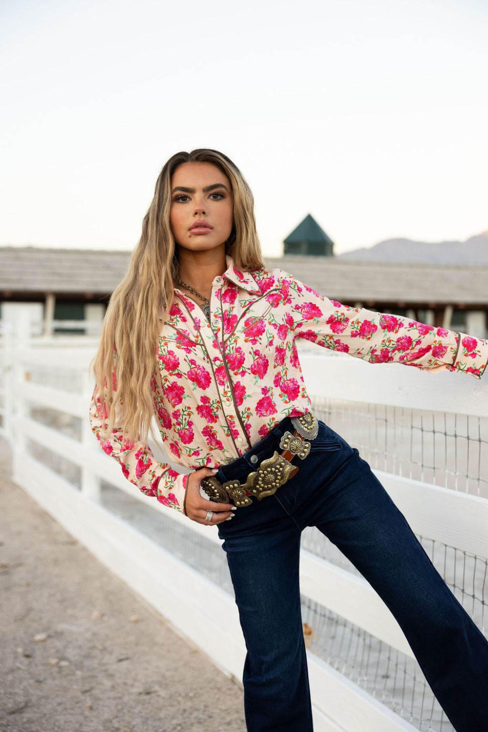 The Wild Rose Button Up