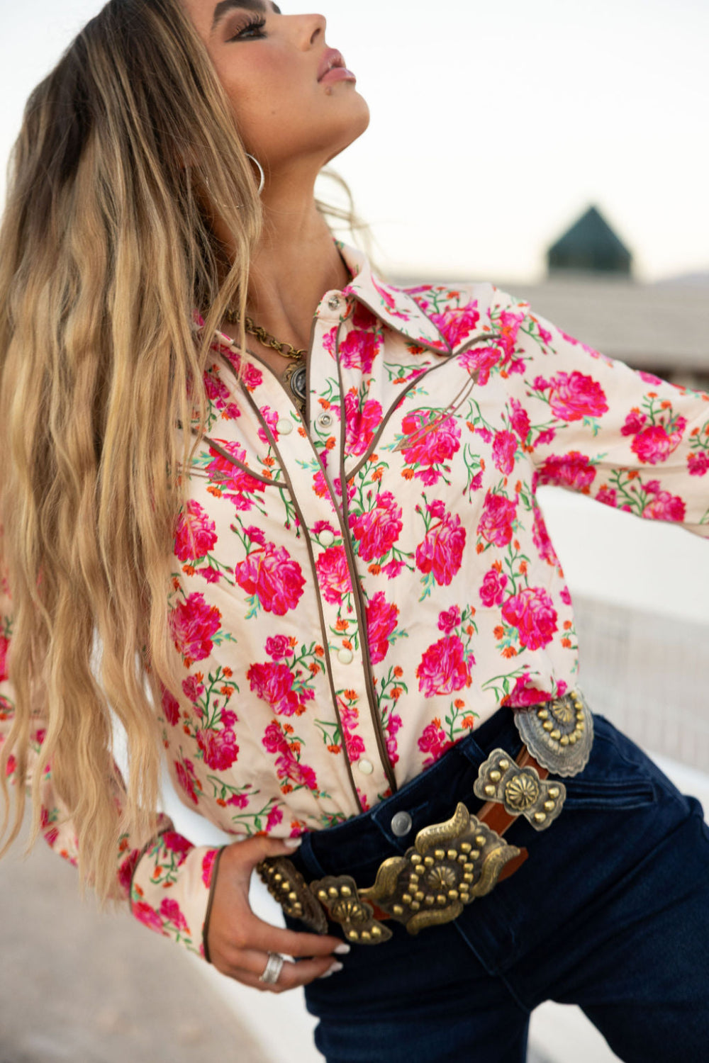 The Wild Rose Button Up
