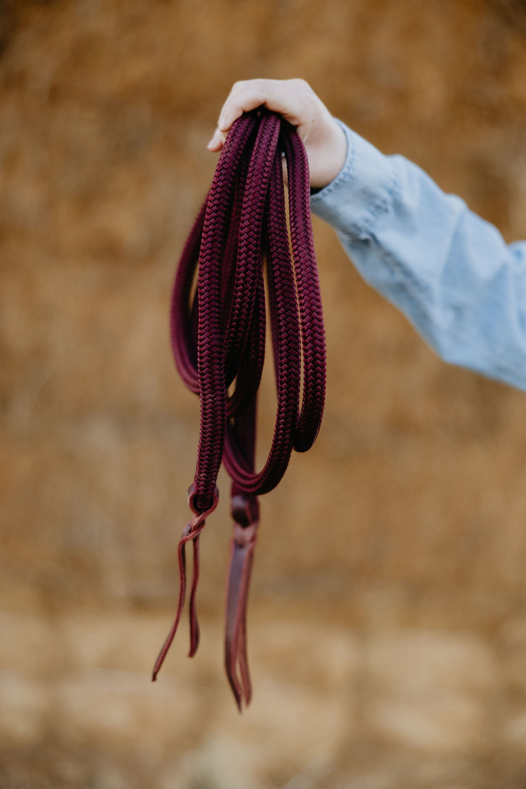 Andrea Equine 10 Ft Clinician Loop Reins - 15 Colors!