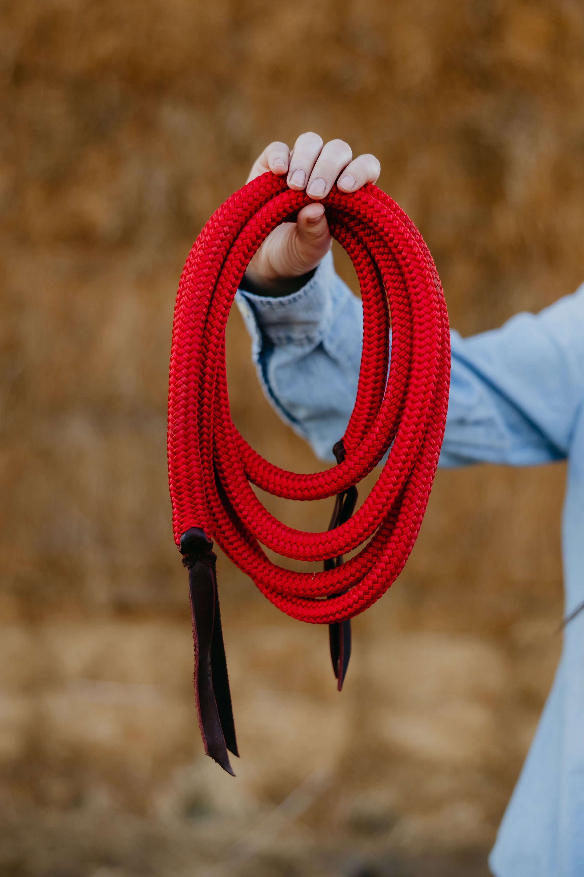 Andrea Equine 10 Ft Clinician Loop Reins - 15 Colors!