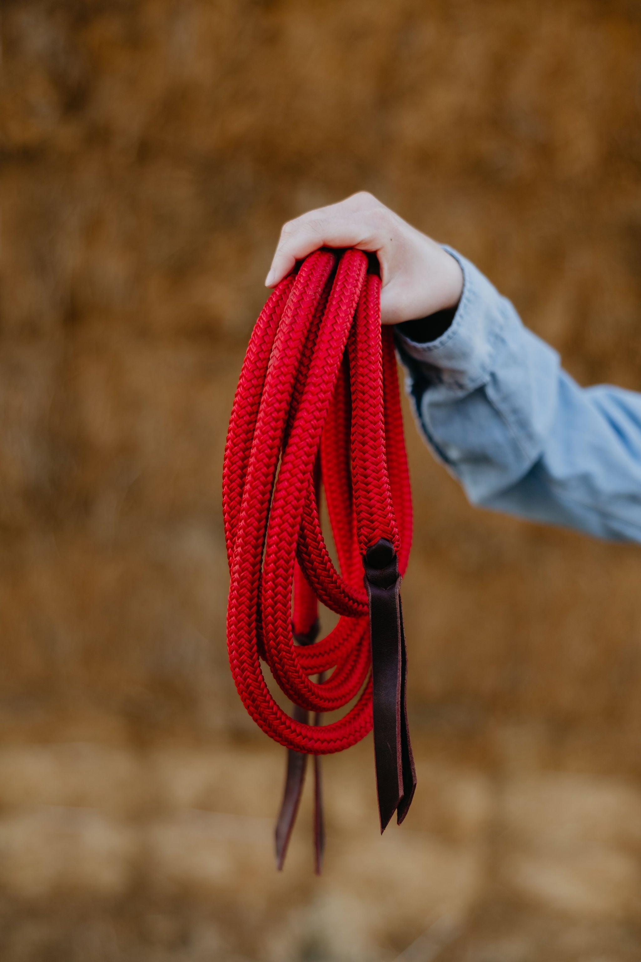 Andrea Equine 10 Ft Clinician Loop Reins - 15 Colors!