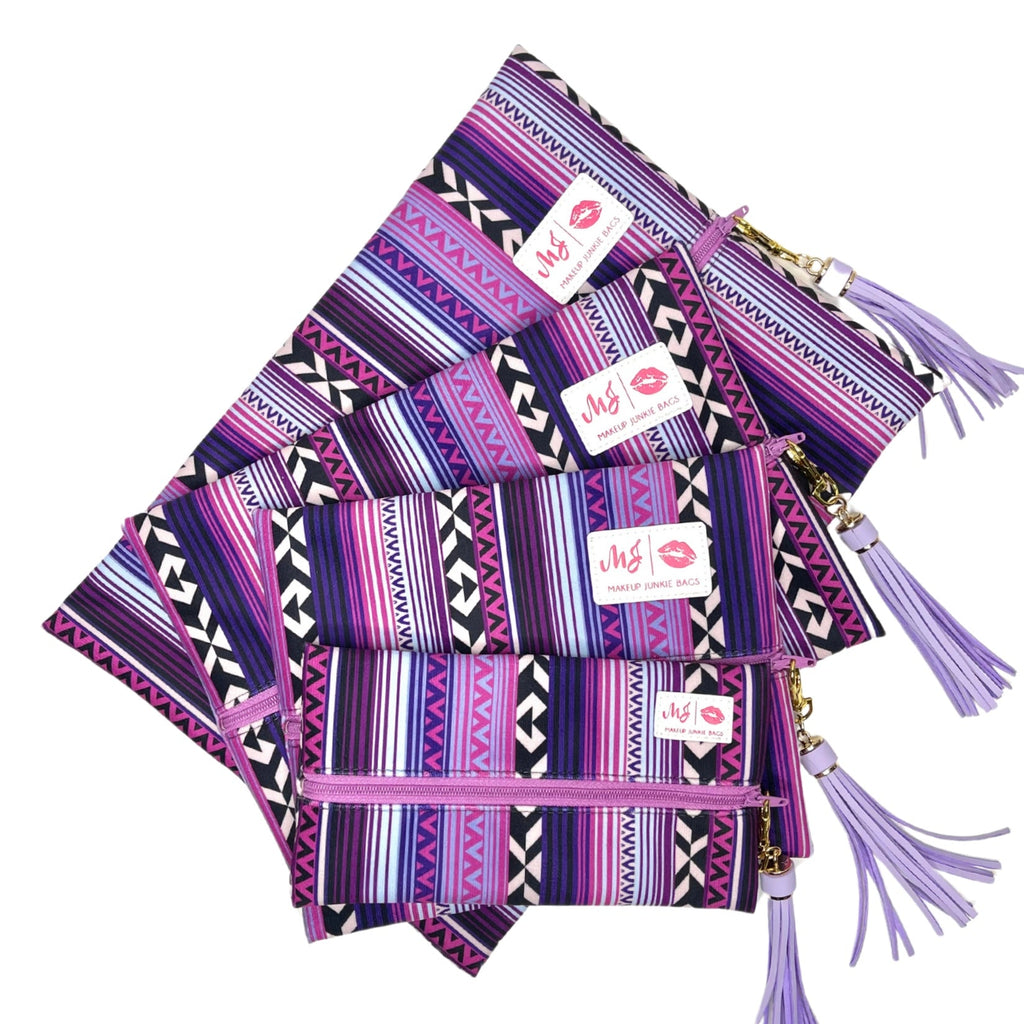Makeup Junkie | Flat Lay Spill Resistant Bag : La Vida Lilac
