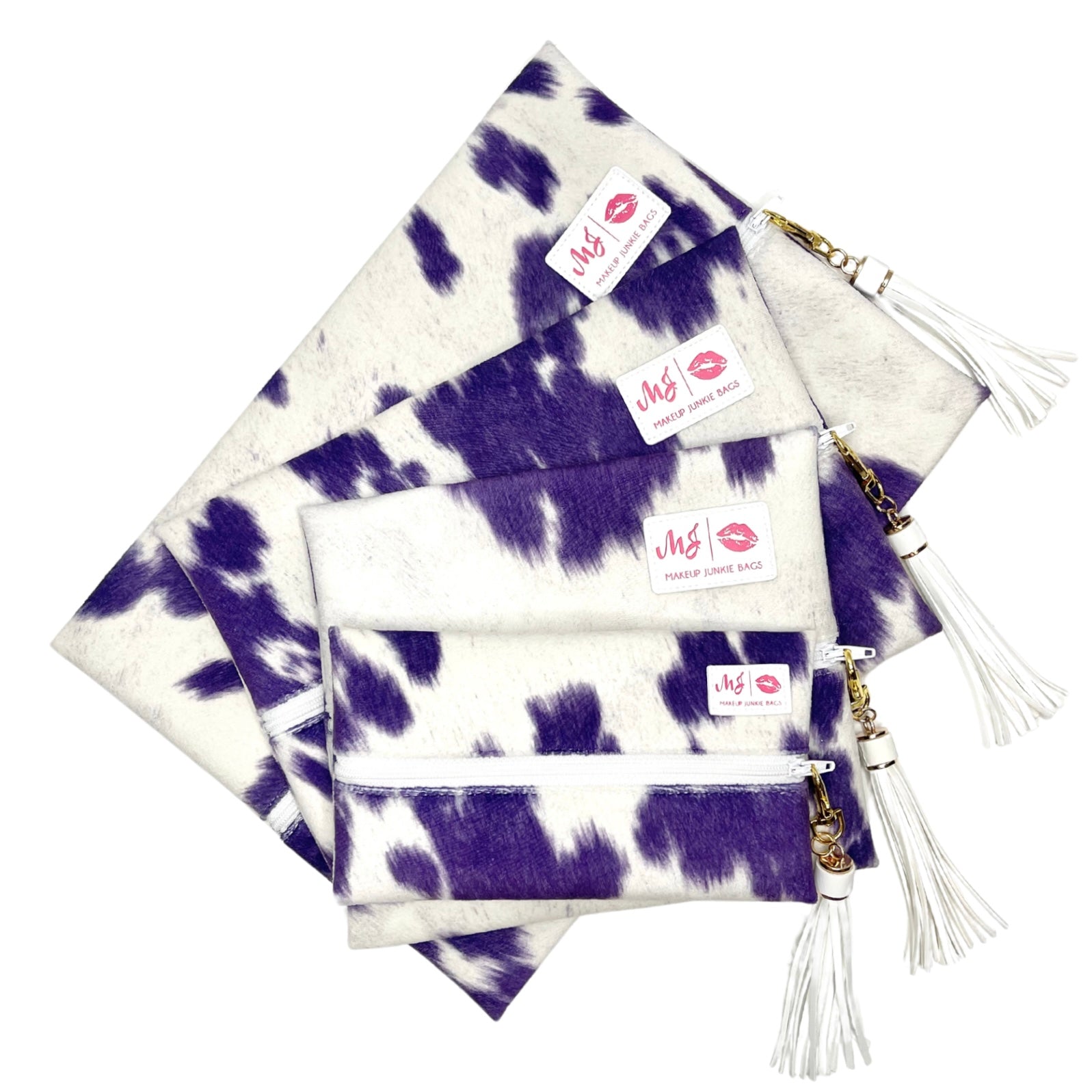 Makeup Junkie | Flat Lay Spill Resistant Bag : Violet Vaquero