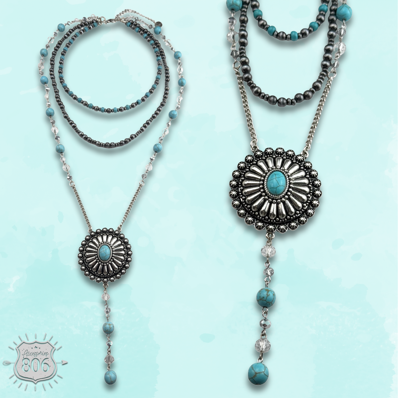 The Abbott Round Concho Necklace
