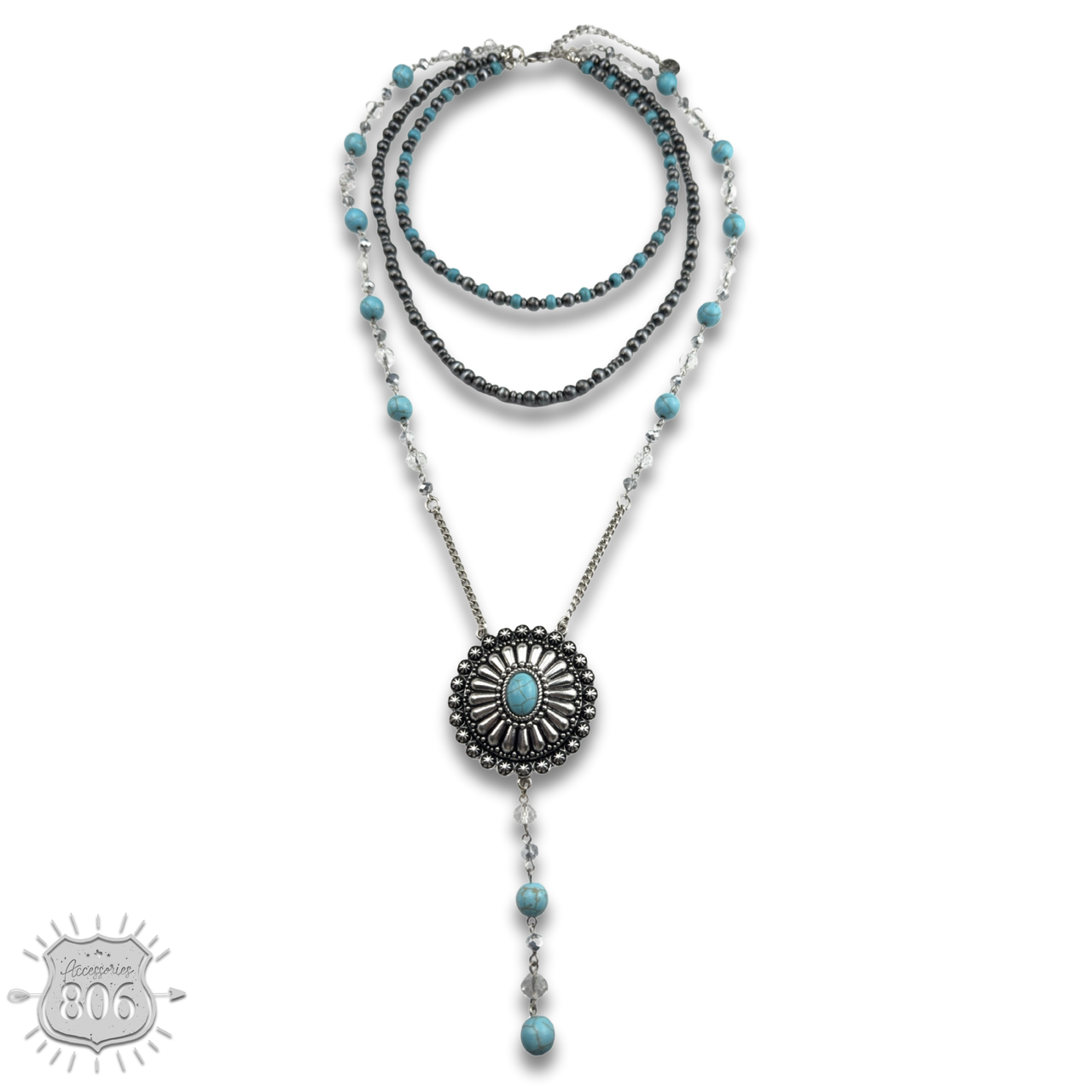 The Abbott Round Concho Necklace