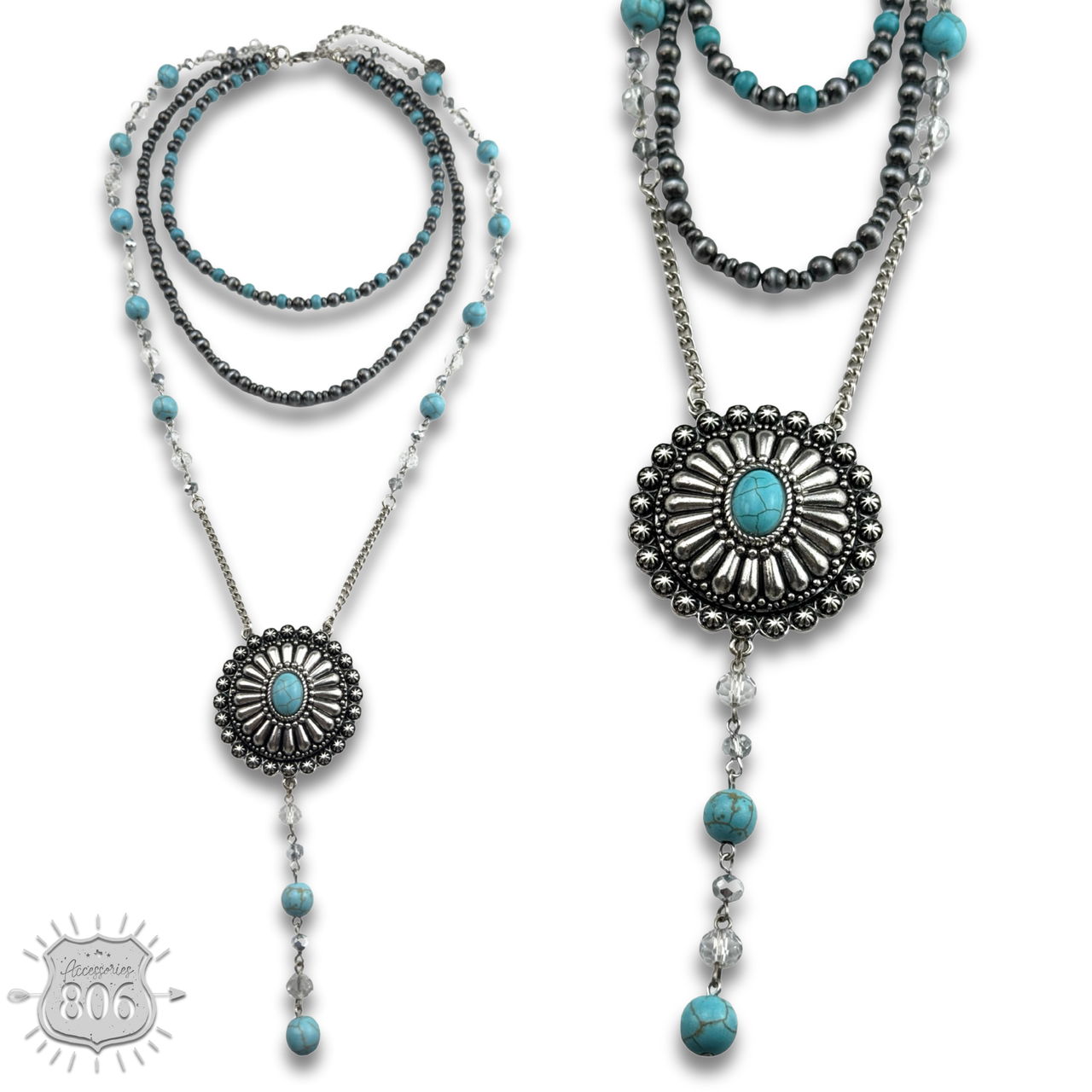 The Abbott Round Concho Necklace