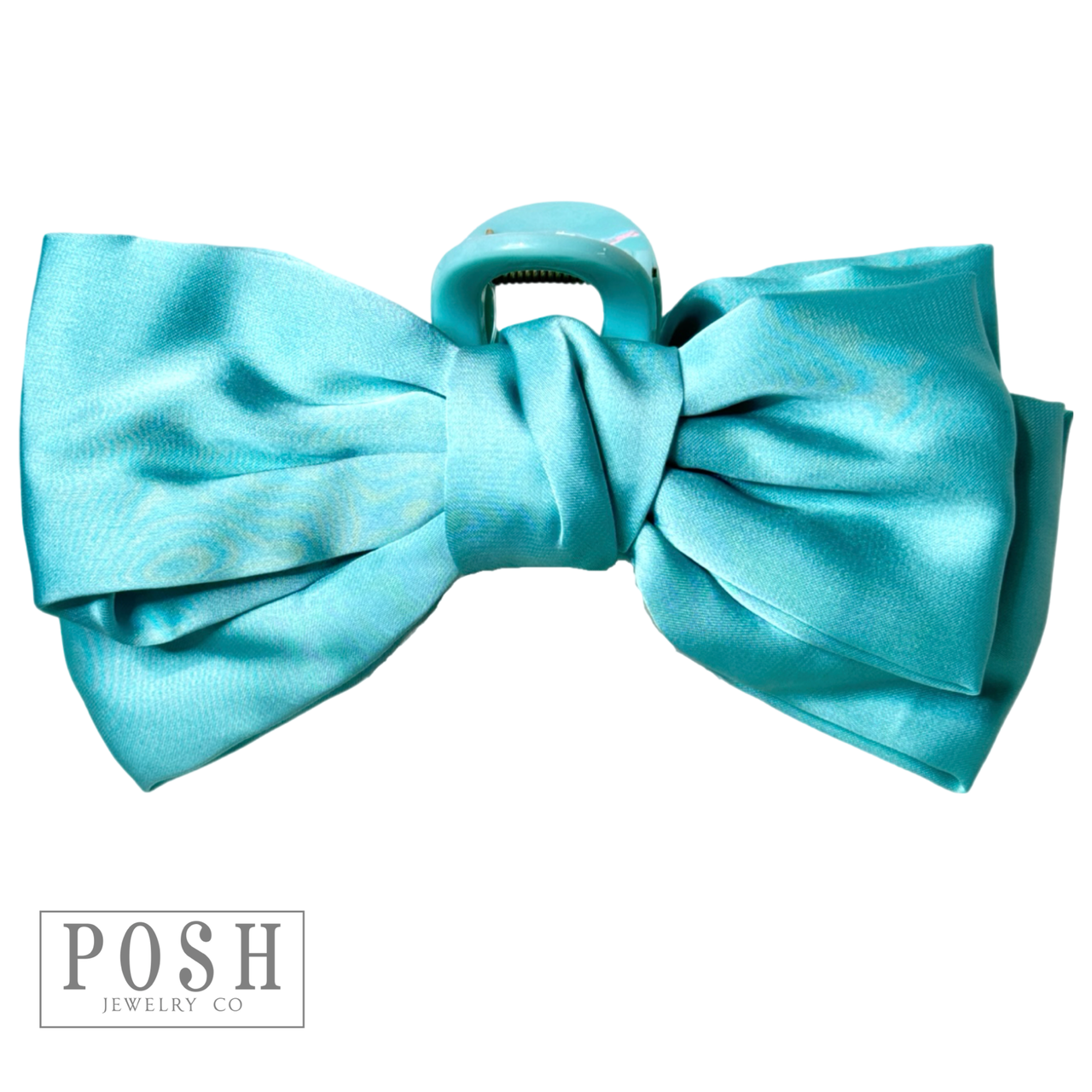 Turquoise Hair Bow Clip