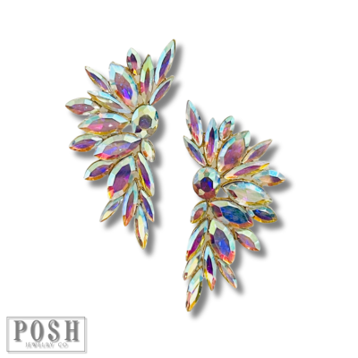 The Bandera Crescent Rhinestone Earrings - 2 Colors!