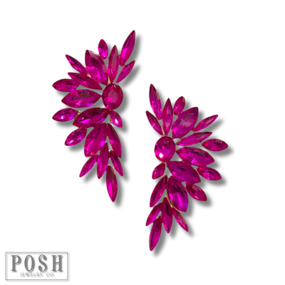 The Bandera Crescent Rhinestone Earrings - 2 Colors!