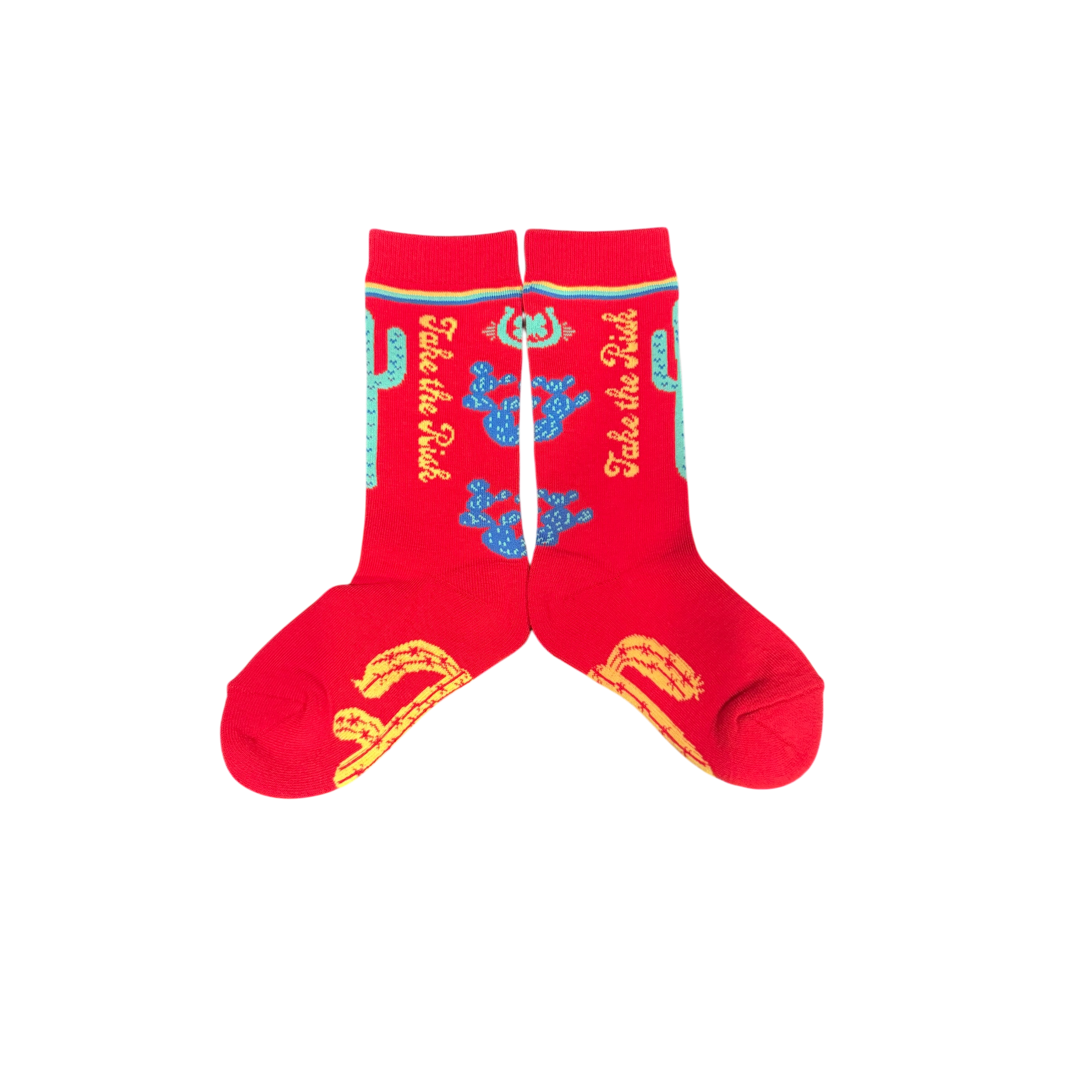Kids Take The Risk Hot Pink Boot Socks