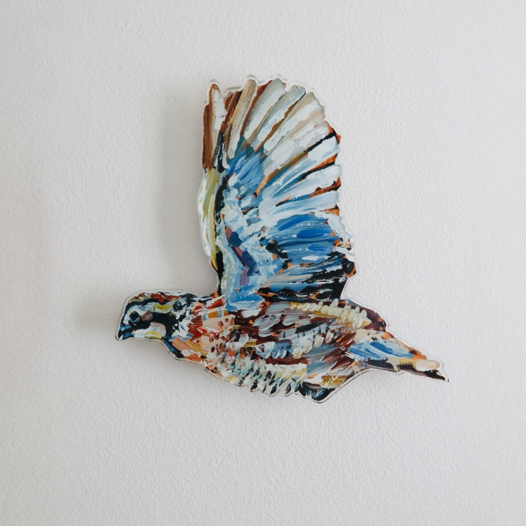 Quail Acrylic Wall Contour | Art by Chelsea McShane