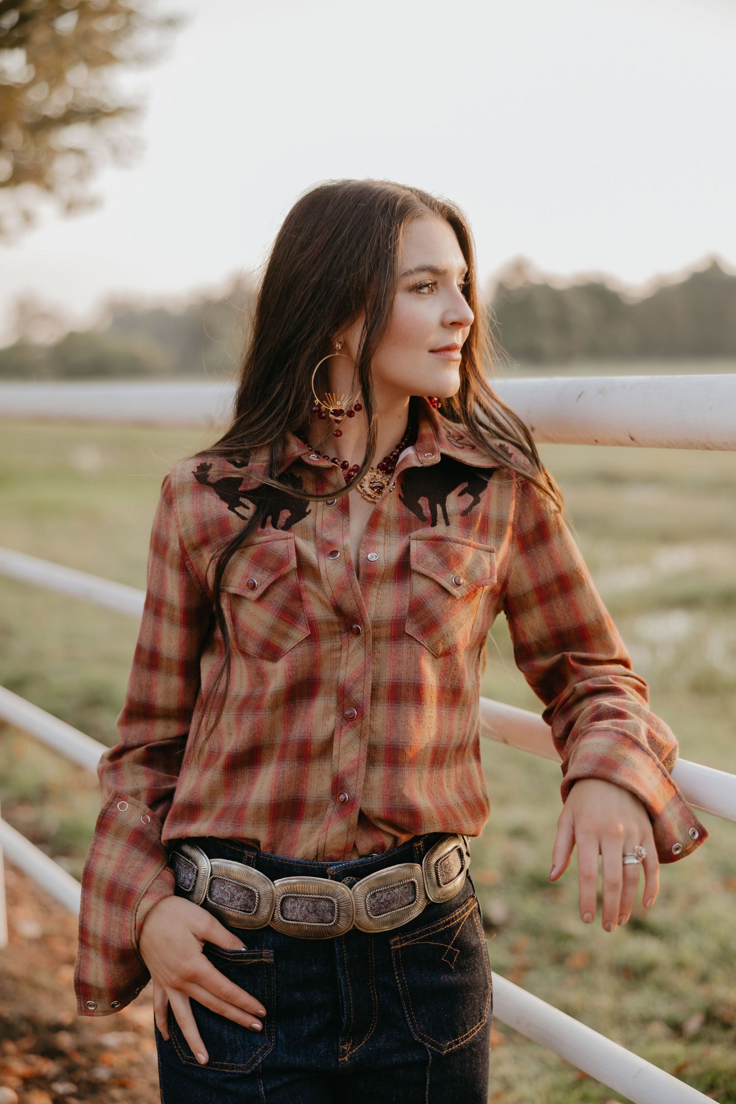 The Pretty Plaid Cowboy Button Up