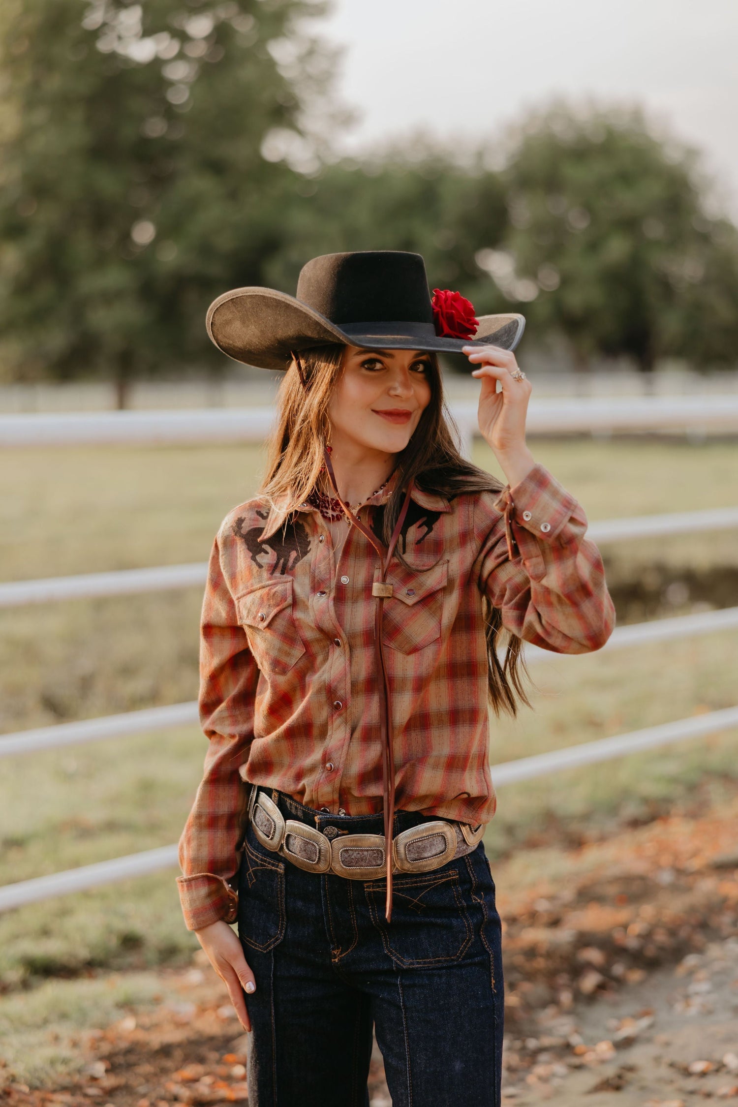 The Pretty Plaid Cowboy Button Up