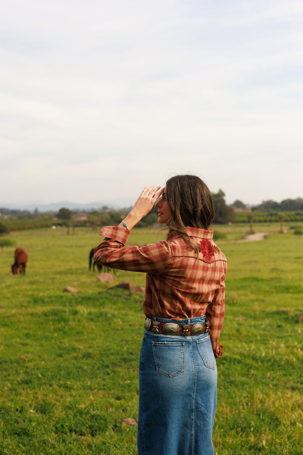 The Pretty Plaid Cowboy Button Up