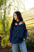 The Dark Navy Button Up