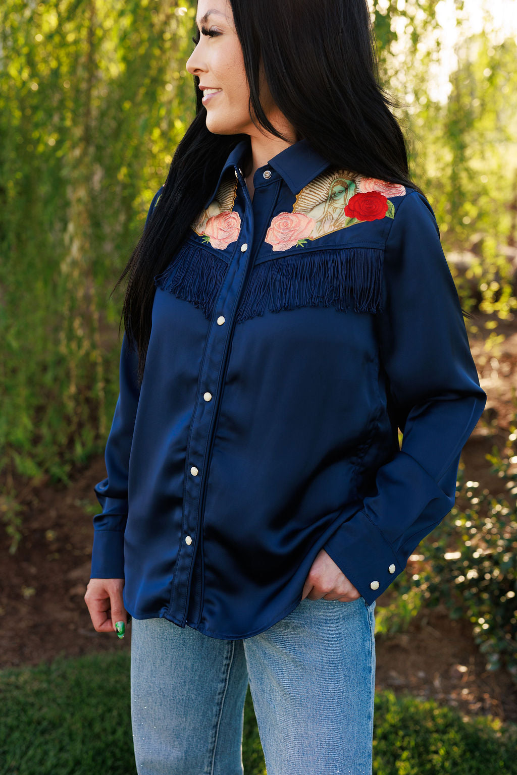 The Dark Navy Button Up