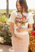 The Lucky As A Mother Ivory Tee