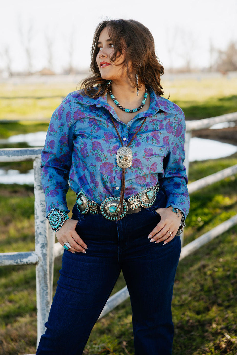The Denim Rose Button Up