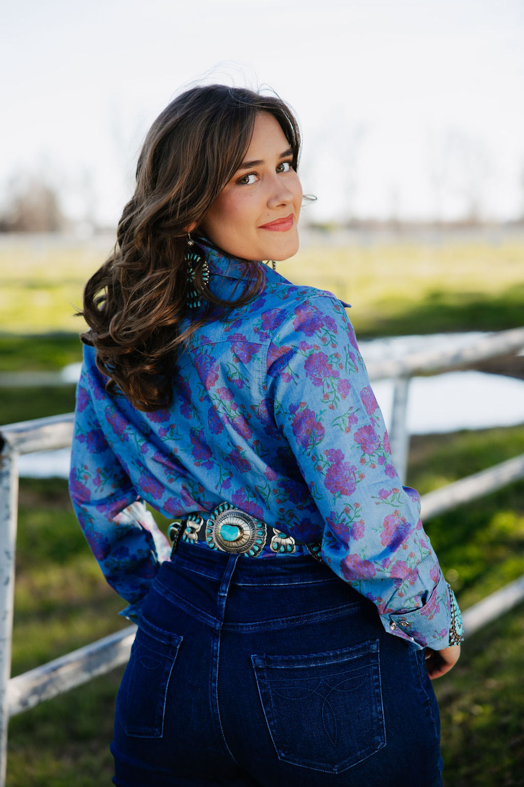 The Denim Rose Button Up