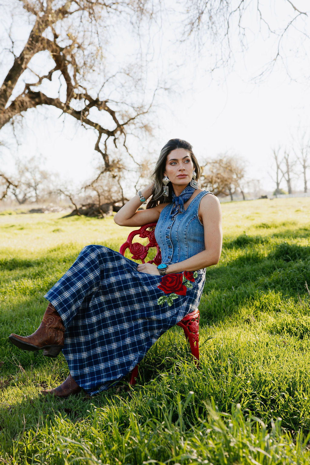 The Sweet Blue Rodeo Skirt