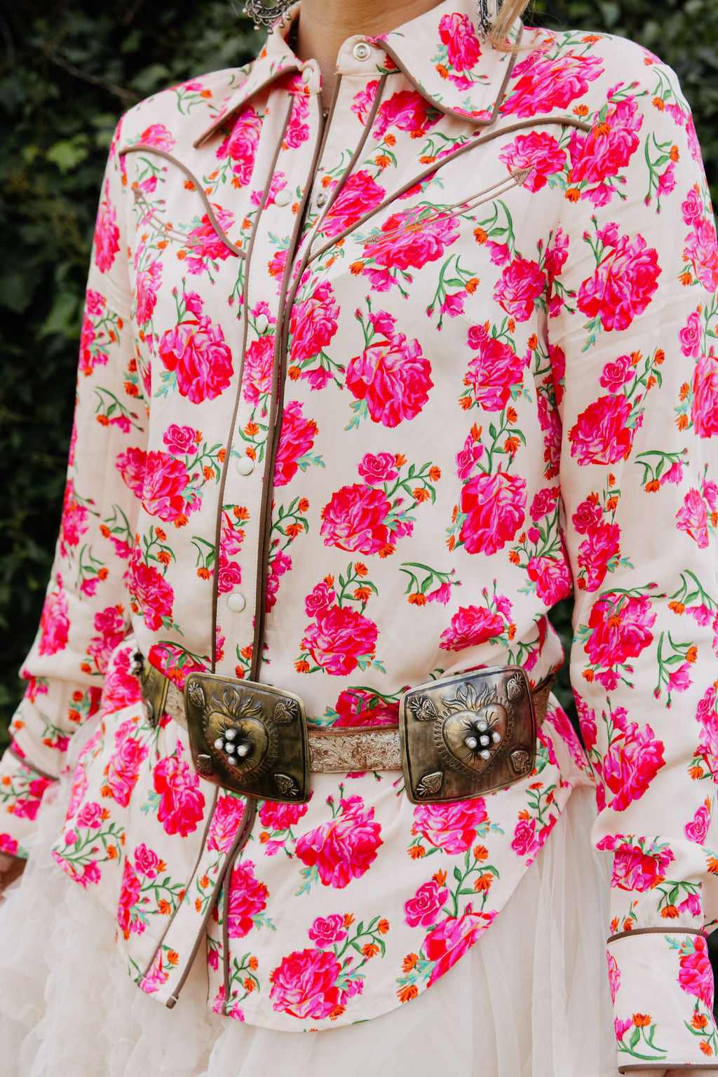 The Wild Rose Button Up