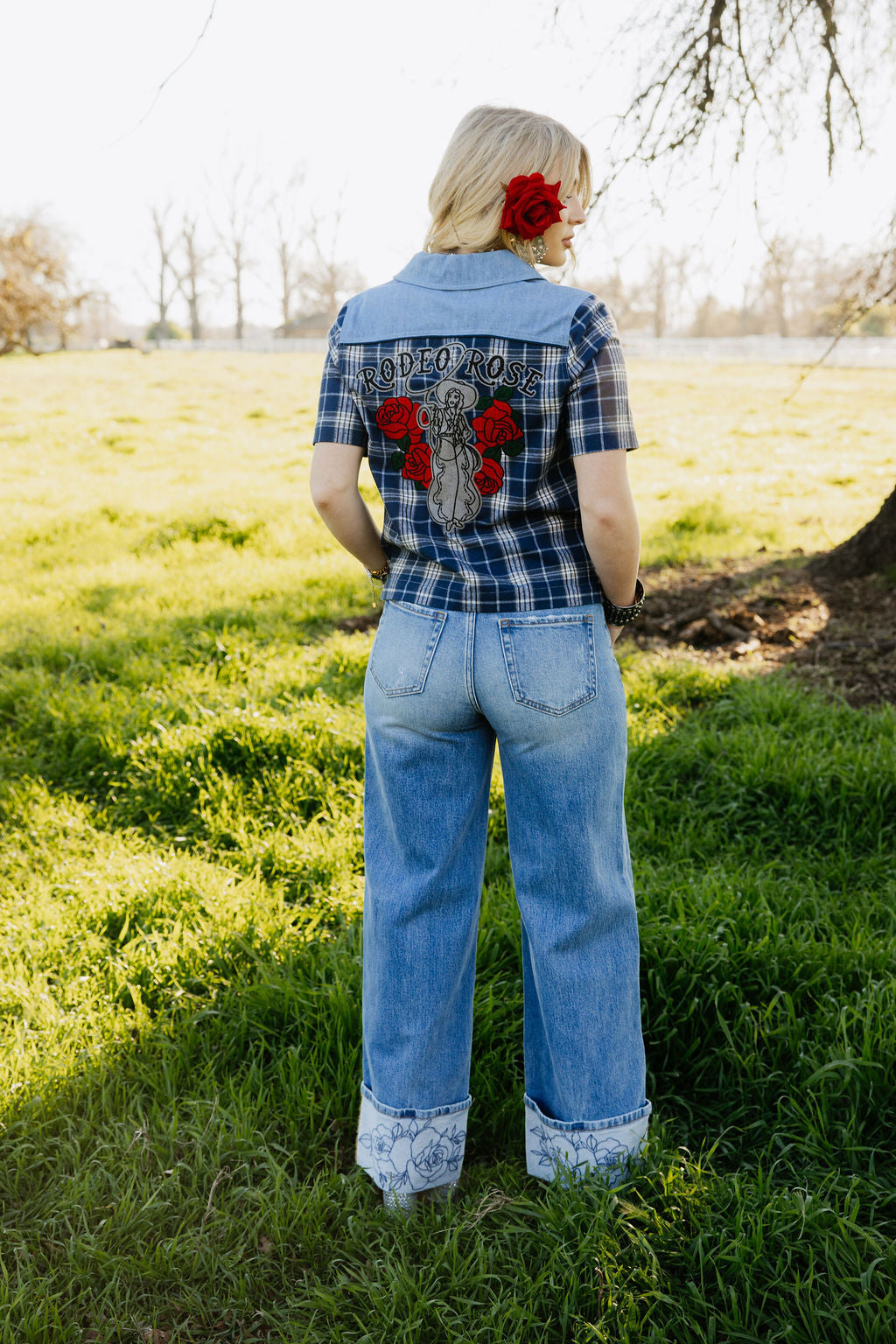 The Rowdy Rose Cuff Jeans