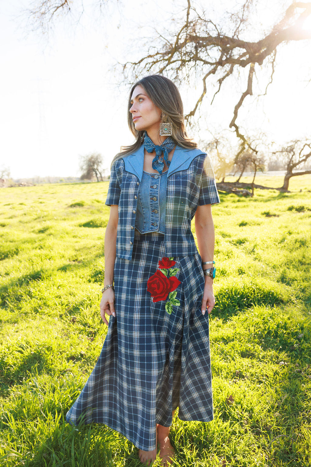 The Sweet Blue Rodeo Skirt