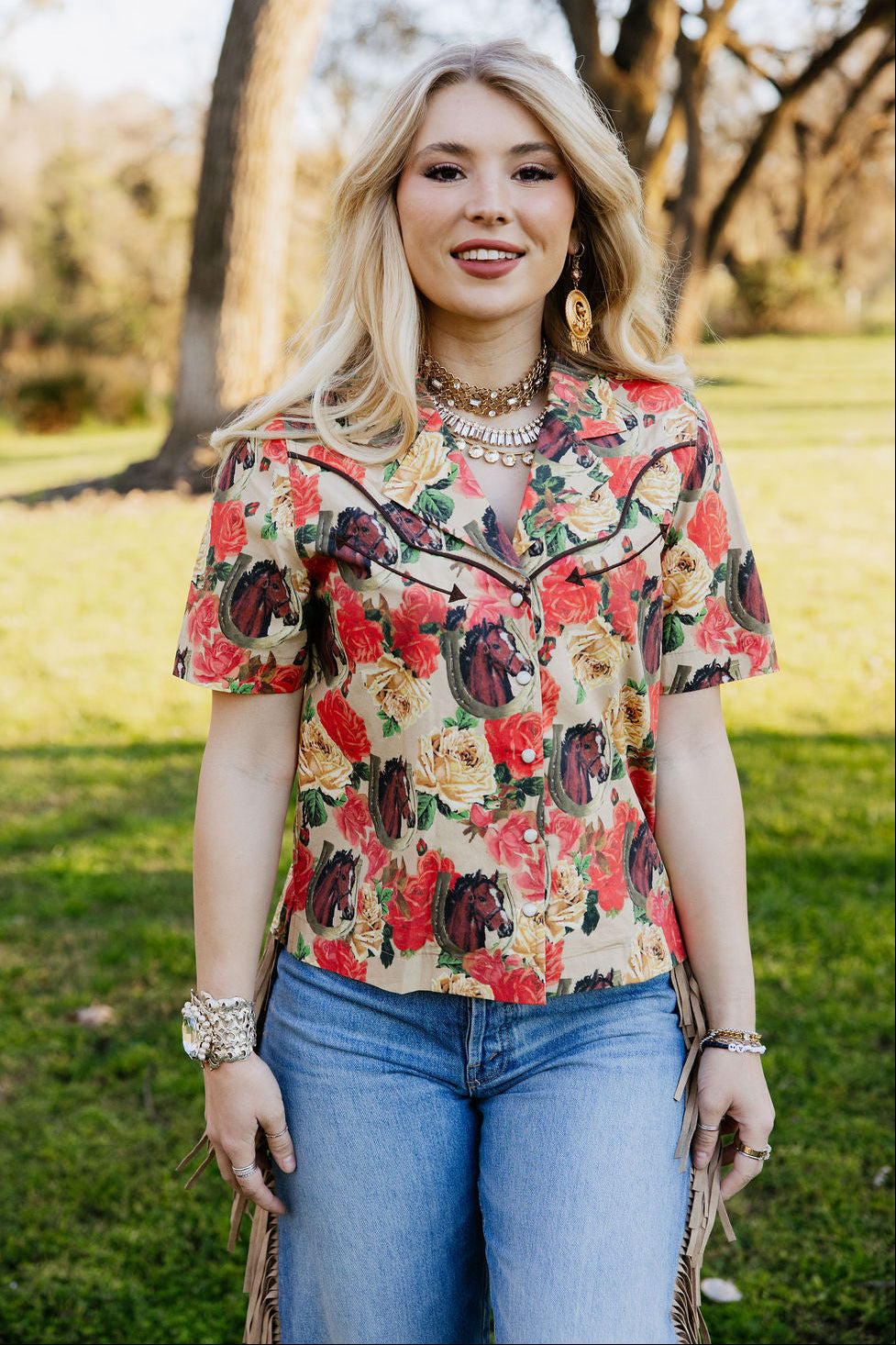 The Blooming Bronc Blouse