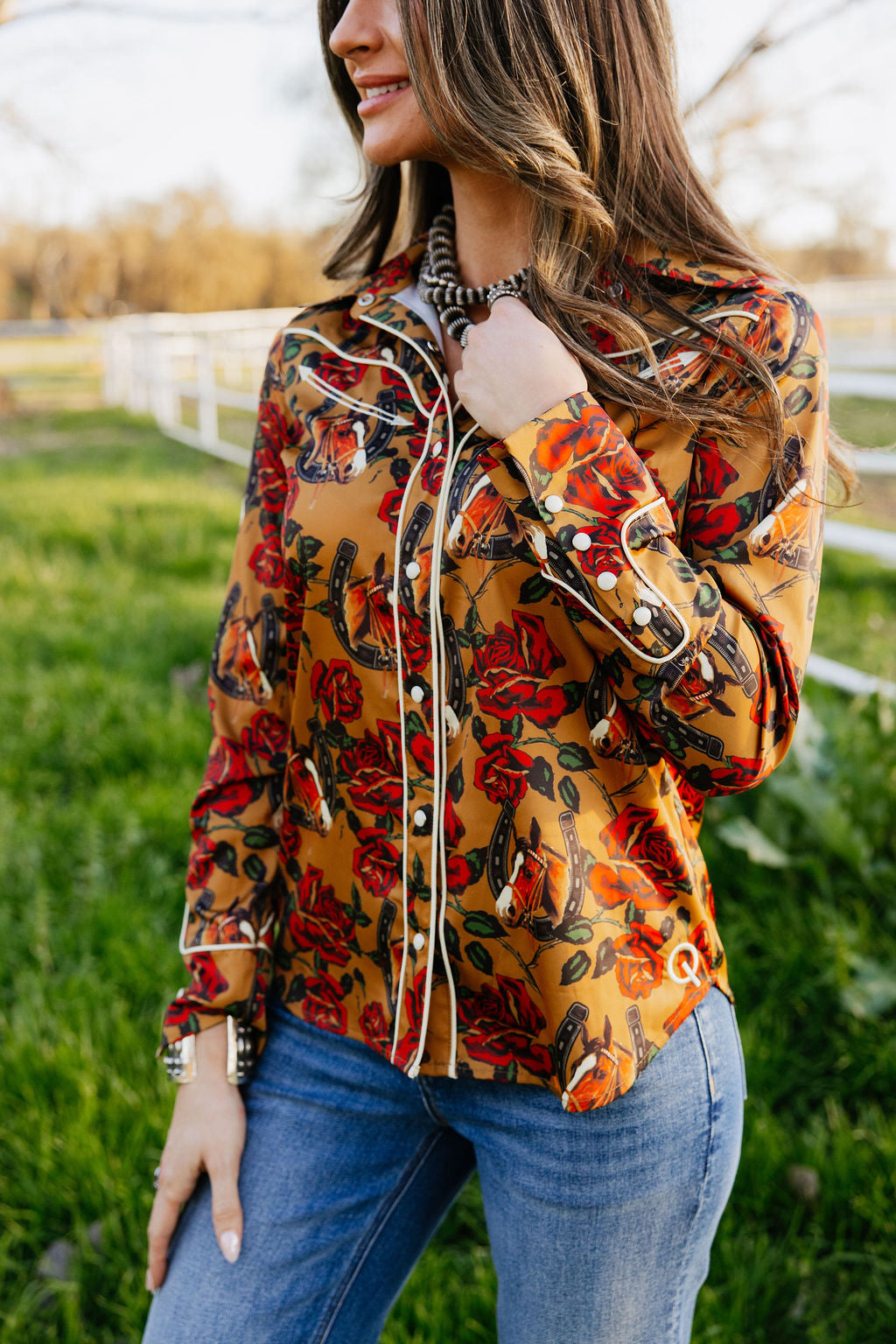 The Horses & Horseshoes Button Up
