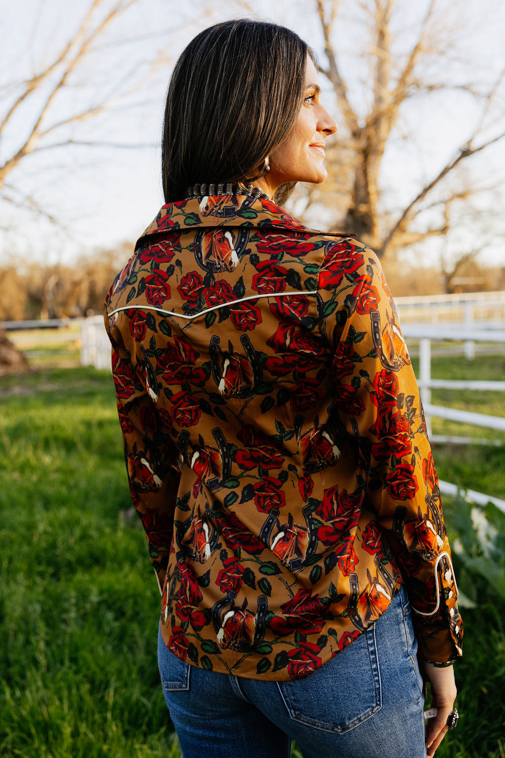 The Horses & Horseshoes Button Up