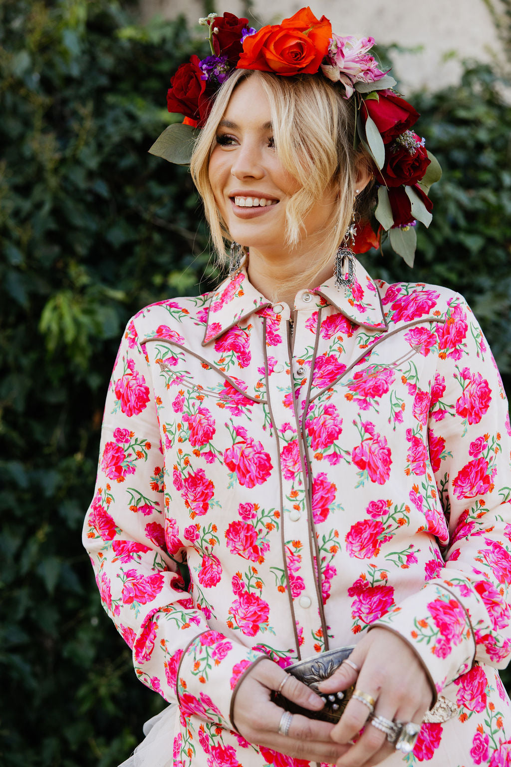 The Wild Rose Button Up