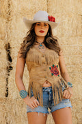 The Wild Rose Fringe Vest
