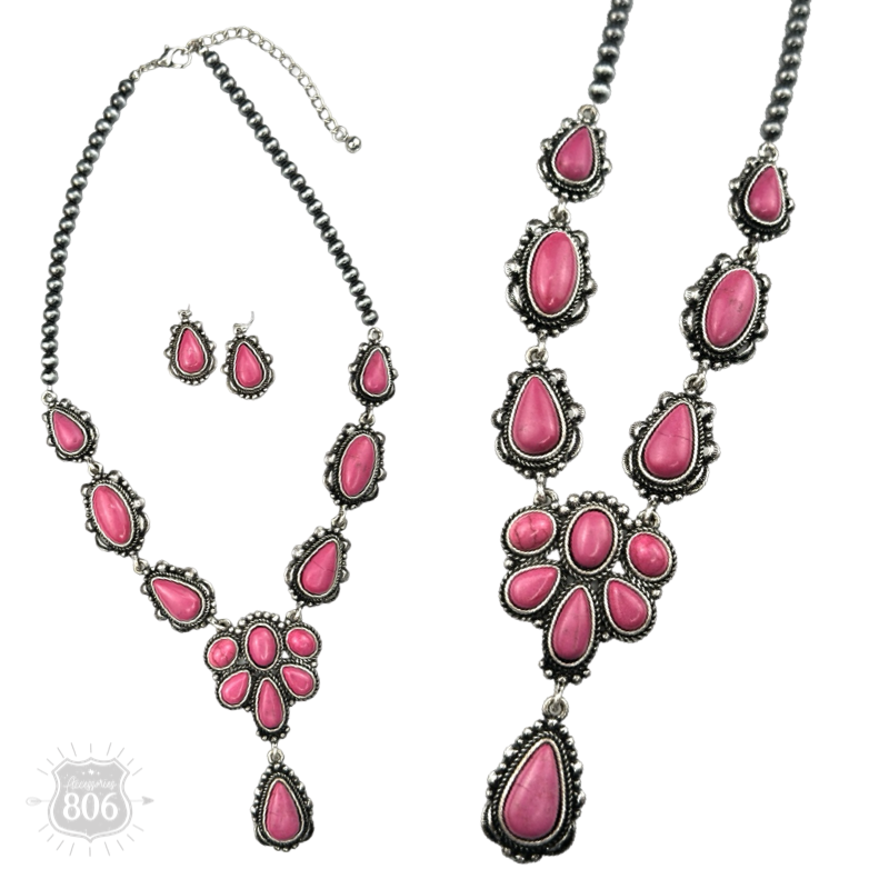The Lucie Western Concho Necklace Set - Two Colors!