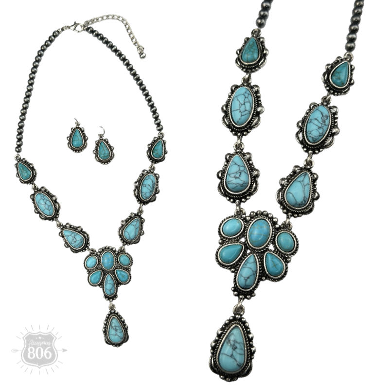 The Lucie Western Concho Necklace Set - Two Colors!