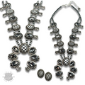 The Midland Checkerboard Squash Blossom Necklace Set - Choose Your Color!