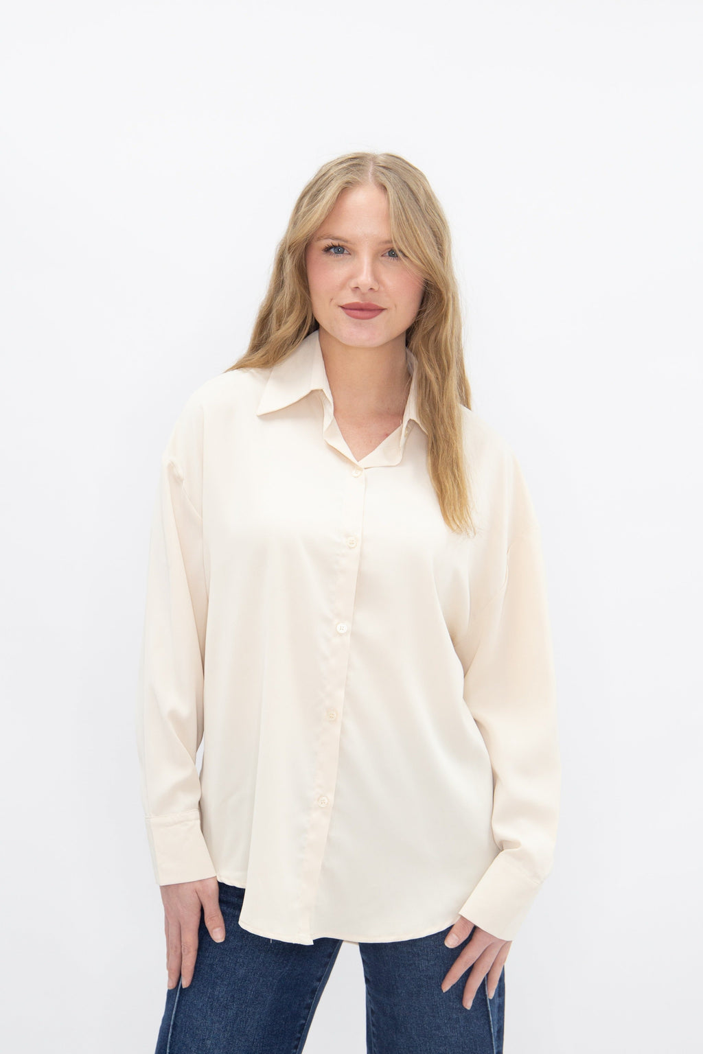 The Kathryn Classic Button-Up, Ivory