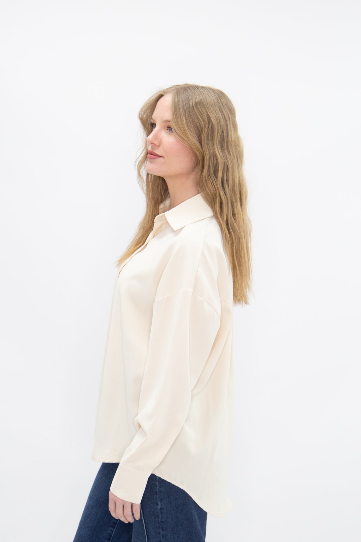 The Kathryn Classic Button-Up, Ivory
