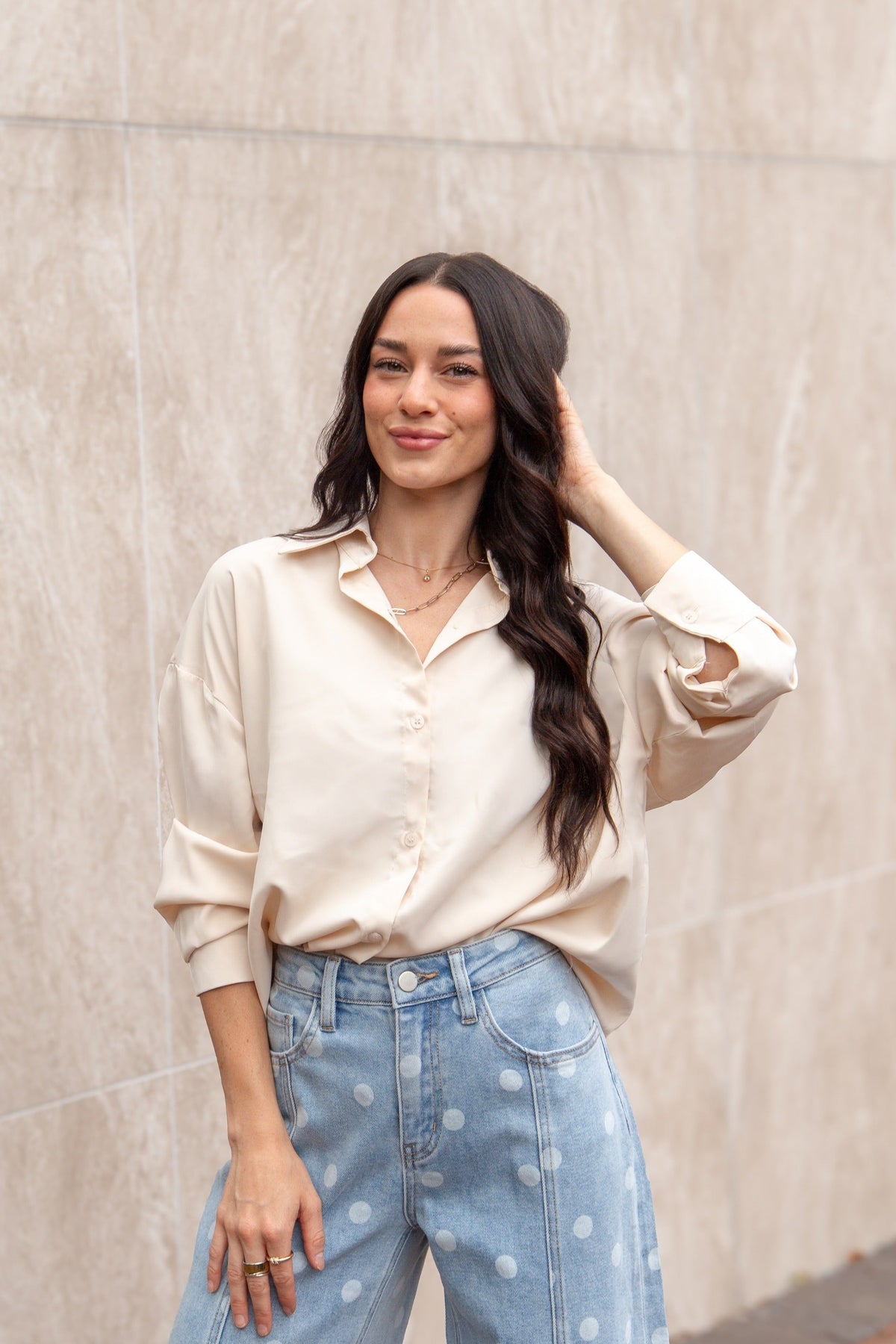 The Kathryn Classic Button-Up, Ivory