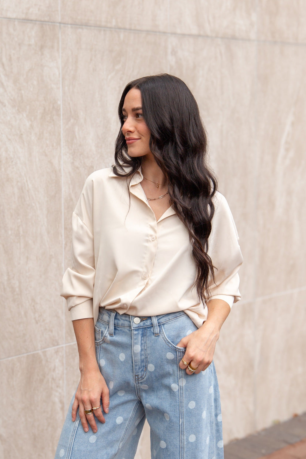 The Kathryn Classic Button-Up, Ivory
