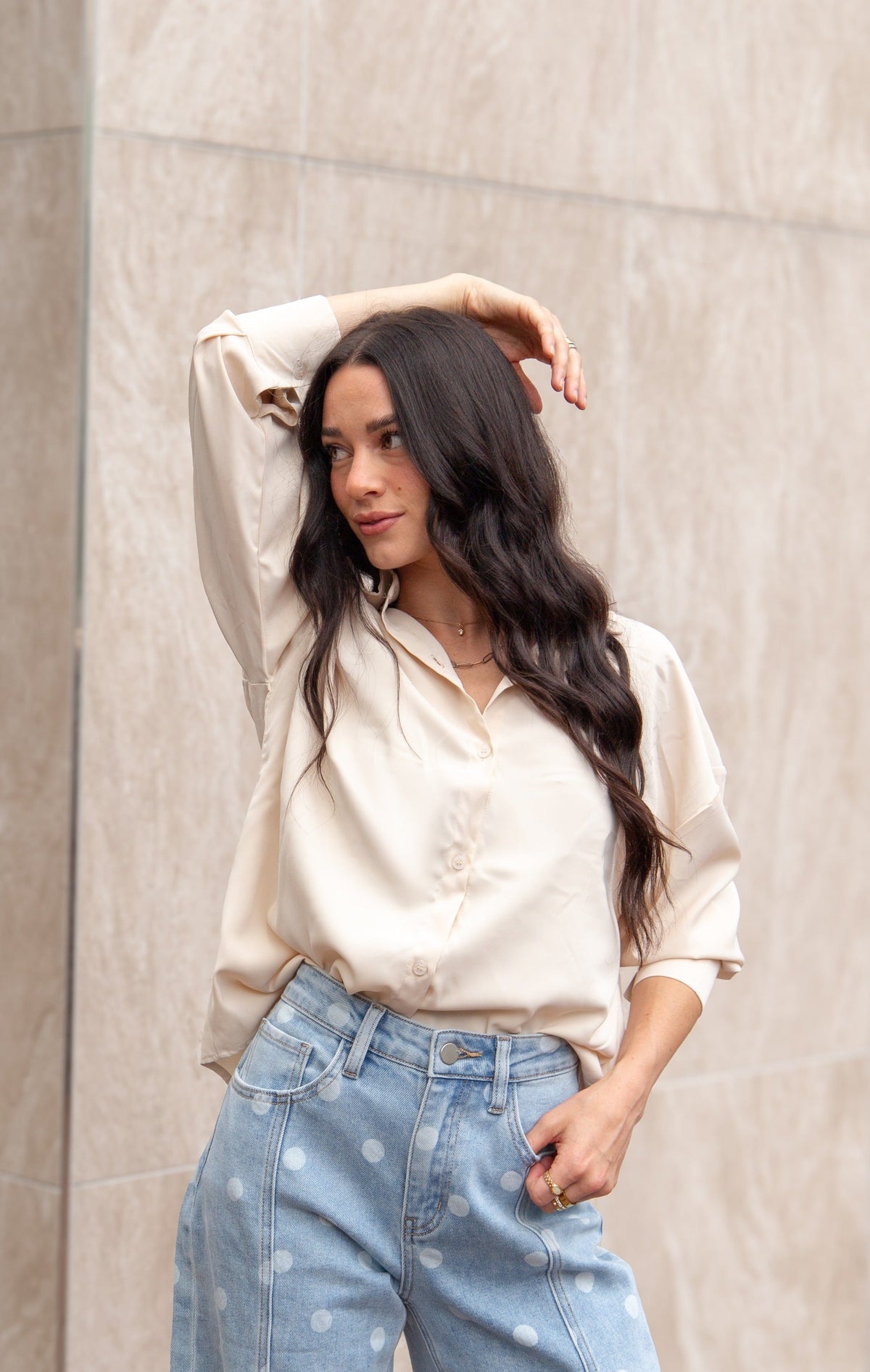 The Kathryn Classic Button-Up, Ivory