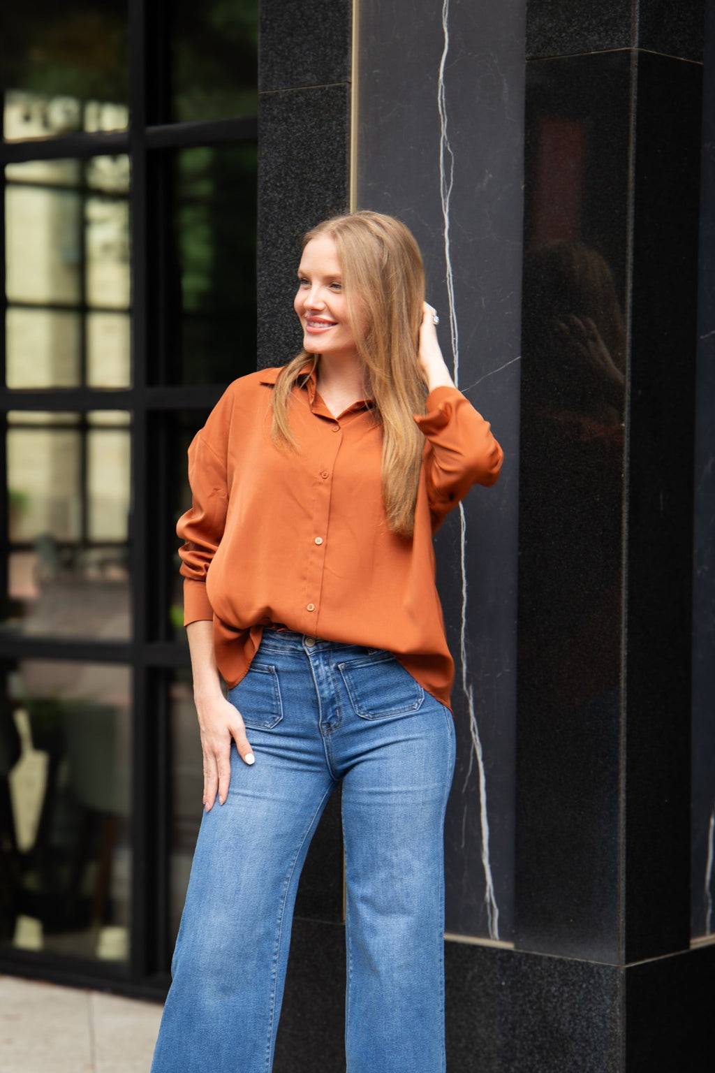 The Kathryn Classic Button-Up, Rust