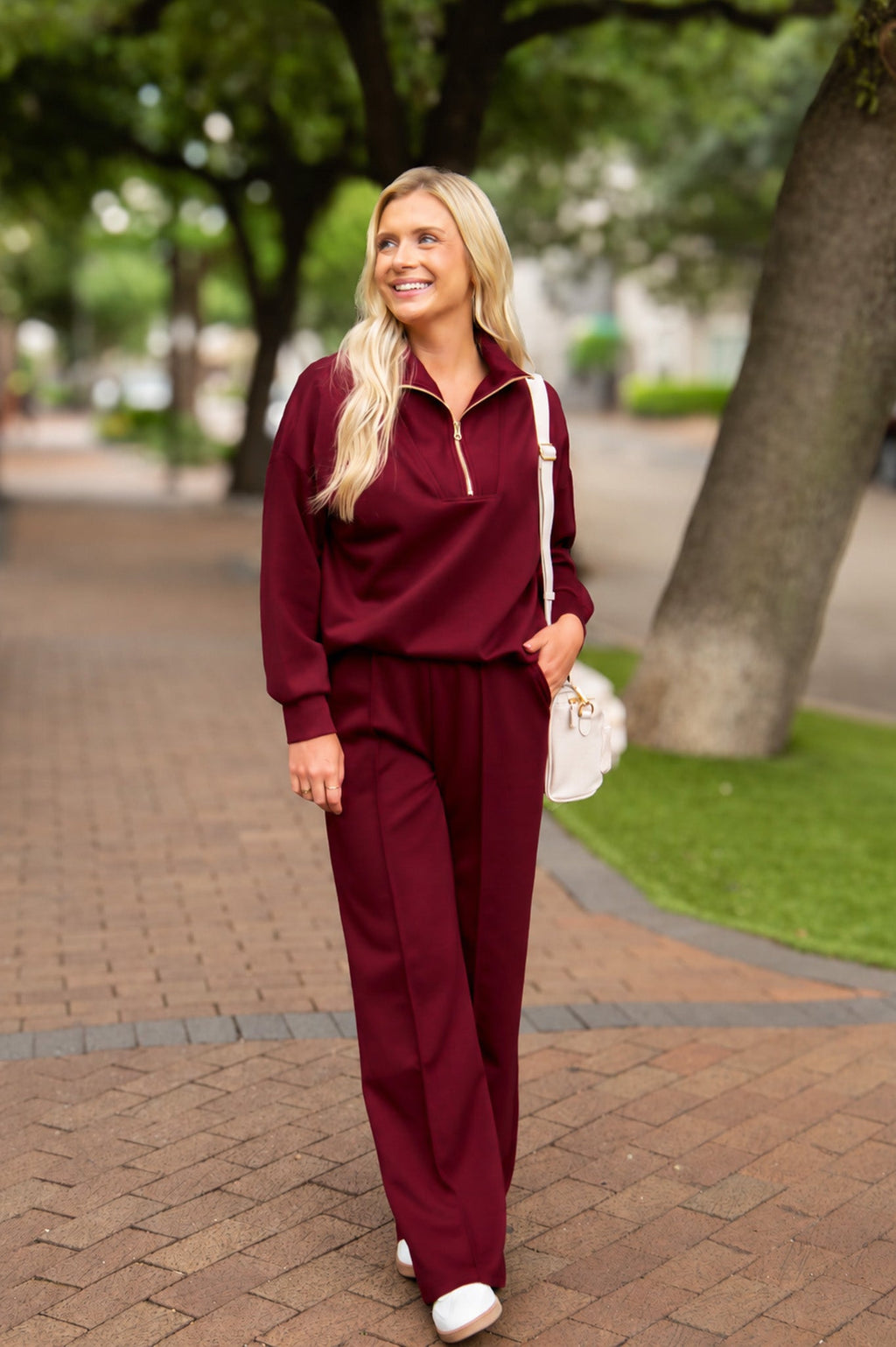The Ainsley Butter Soft Pants, Maroon