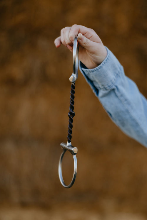 Andrea Equine "Signature" Twisted Sweet Iron Dee Snaffle Bit w/Copper Inlay