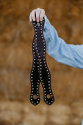 Andrea Equine "California" Dotted Chocolate Harness Slobber Straps