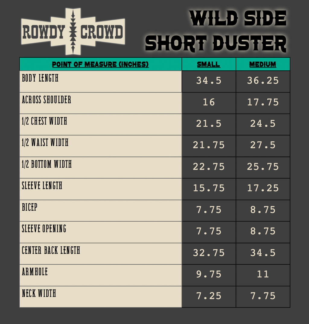 The Wild Side Short Duster